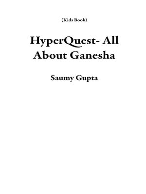 cover image of HyperQuest- All About Ganesha